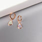 Triangle Mother of Pearl Hoops