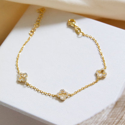 Clover Halo Bling Bracelet