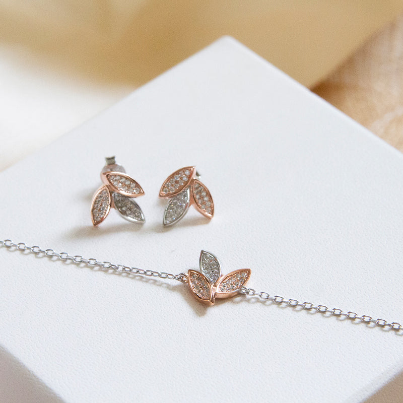 Trio Leaf Studs