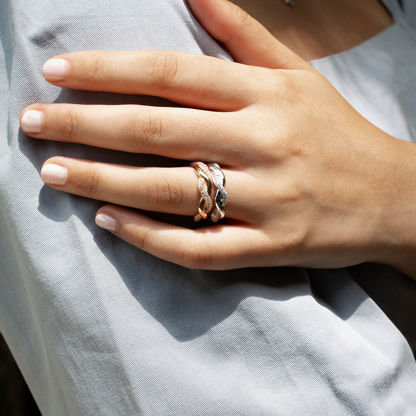 Twisted Sparkle Ring