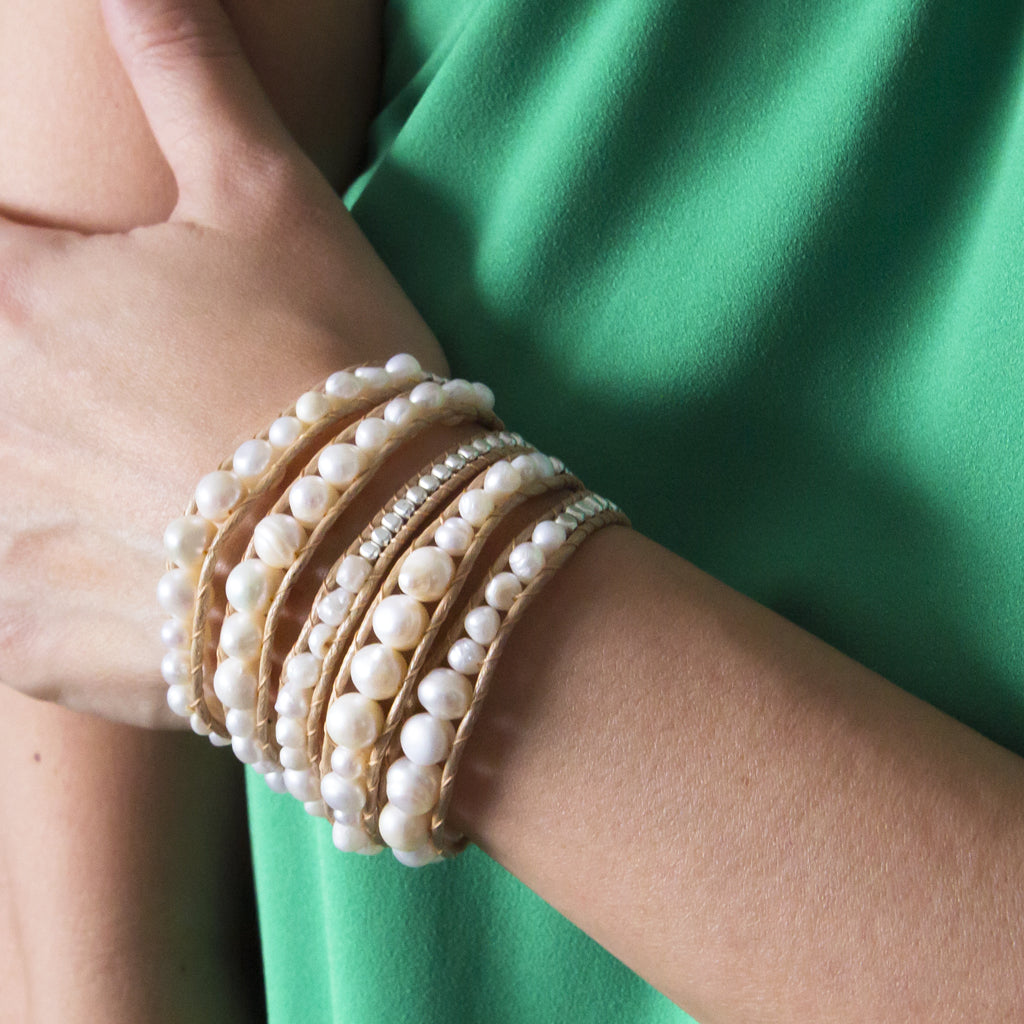 It's a Wrap Bracelet - Pearl